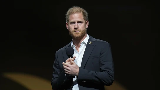 Imagen del príncipe Harry durante la gala de clausura de los premios Invictus, en 2025 Imagen del príncipe Harry durante la gala de clausura de los premios Invictus