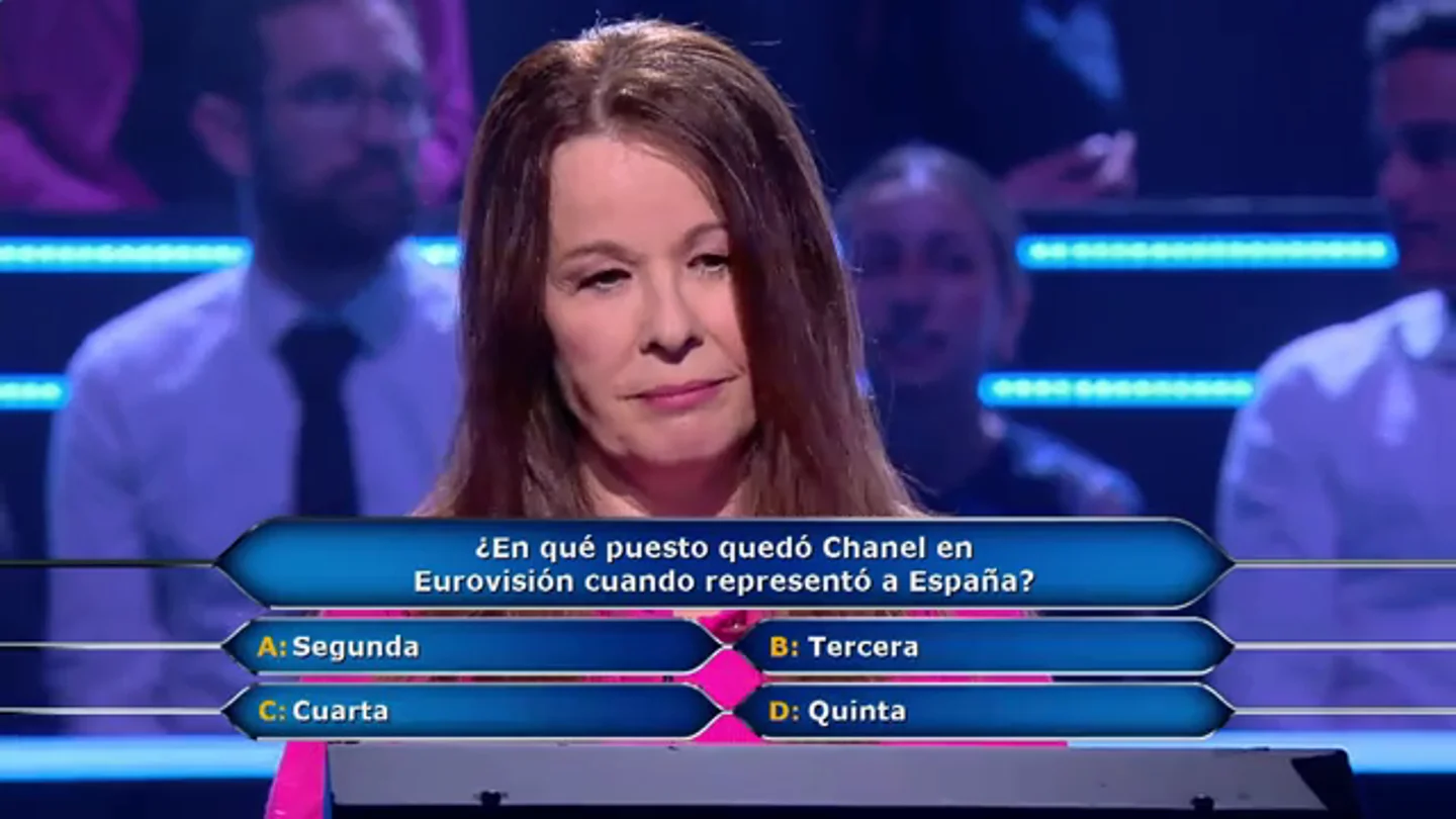 Gana 15.000 euros gracias al comodín del publico en ¿Quién quiere ser millonario?: "¿Chanel quedó tercera en Eurovisión?" Gana 15.000 euros gracias al comodín del publico en ¿Quién quiere ser millonario?: "¿Chanel quedó tercera en Eurovisión?"