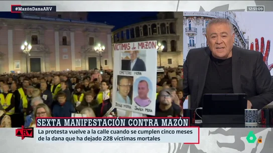Ferreras, sobre Mazón y su actitud con las víctimas de la DANA: "Cuando dice que está a su disposición, está insultándolas" Ferreras, sobre Mazón y su actitud con las víctimas de la DANA: "Cuando dice que está a su disposición, está insultándolas"