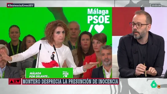 Maestre insta a Montero a "pedir disculpas" por sus palabras sobre la absolución de Alves: "Si no lo hace, debe dimitir" Maestre insta a Montero a "pedir disculpas" por sus palabras sobre la absolución de Alves: "Si no lo hace, debe dimitir"