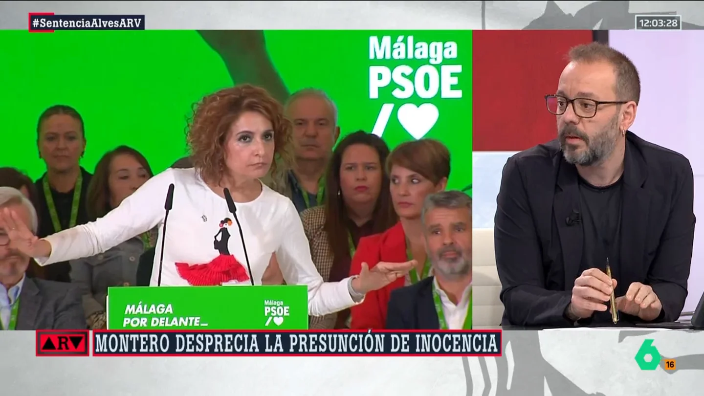 Maestre insta a Montero a "pedir disculpas" por sus palabras sobre la absolución de Alves: "Si no lo hace, debe dimitir" Maestre insta a Montero a "pedir disculpas" por sus palabras sobre la absolución de Alves: "Si no lo hace, debe dimitir"