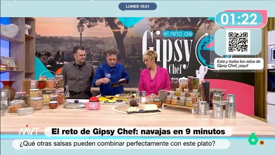 El 'lamento' de Iñaki López por el uso de mantequilla: "Van a tener que usar dobles de acción en nuestros análisis" El presentador de Más Vale Tarde ha preguntado a Gipsy Chef por alternativas a la mantequilla. El cocinero ha sido tajante con Iñaki ante su sugerencia de usar margarina: "Es jugar a medias".