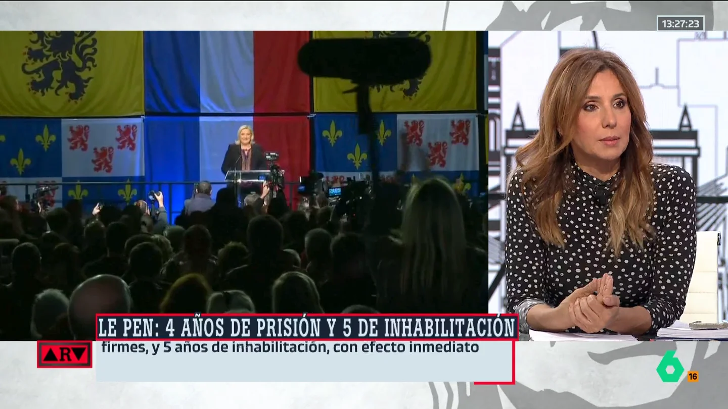 Al Rojo Vivo (31-03-25) Carmen Morodo, sobre Le Pen: "Creo que su partido crecerá como la espuma apoyándose en el victimismo" Al Rojo Vivo (31-03-25) Carmen Morodo, sobre Le Pen: "Creo que su partido crecerá como la espuma apoyándose en el victimismo"