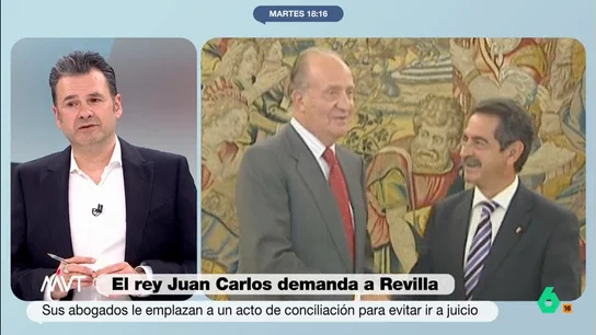Iñaki López, sobre una hipotética retractación de Revilla en televisión: "Puede ser un efecto mayor que el de Montoya" Iñaki López y Ramón Espinar reaccionan a lo que sería una retractación de Revilla "en el mismo lugar donde se hizo la infamia", como explica Beatriz de Vicente, como parte de un acto de conciliación con el rey emérito.