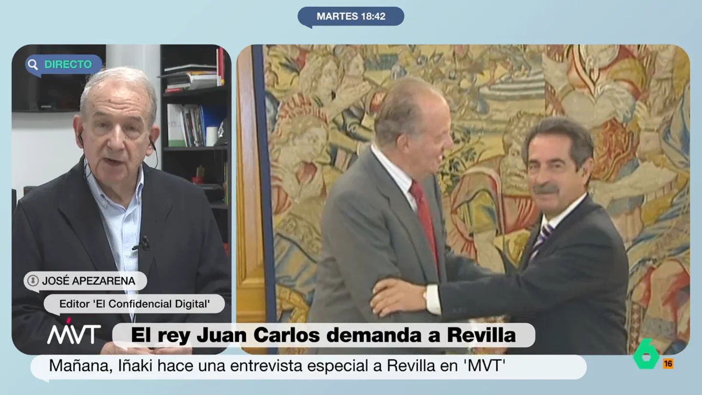 José Apezarena, sobre la demanda del rey emérito a Revilla: "Es una iniciativa incomprensible, una acción de advertencia" José Apezarena, sobre la demanda del rey emérito a Revilla: "Es una iniciativa incomprensible, una acción de advertencia"