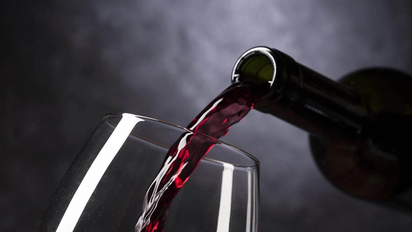 Imagen de una botella de vino. Imagen de una botella de vino.