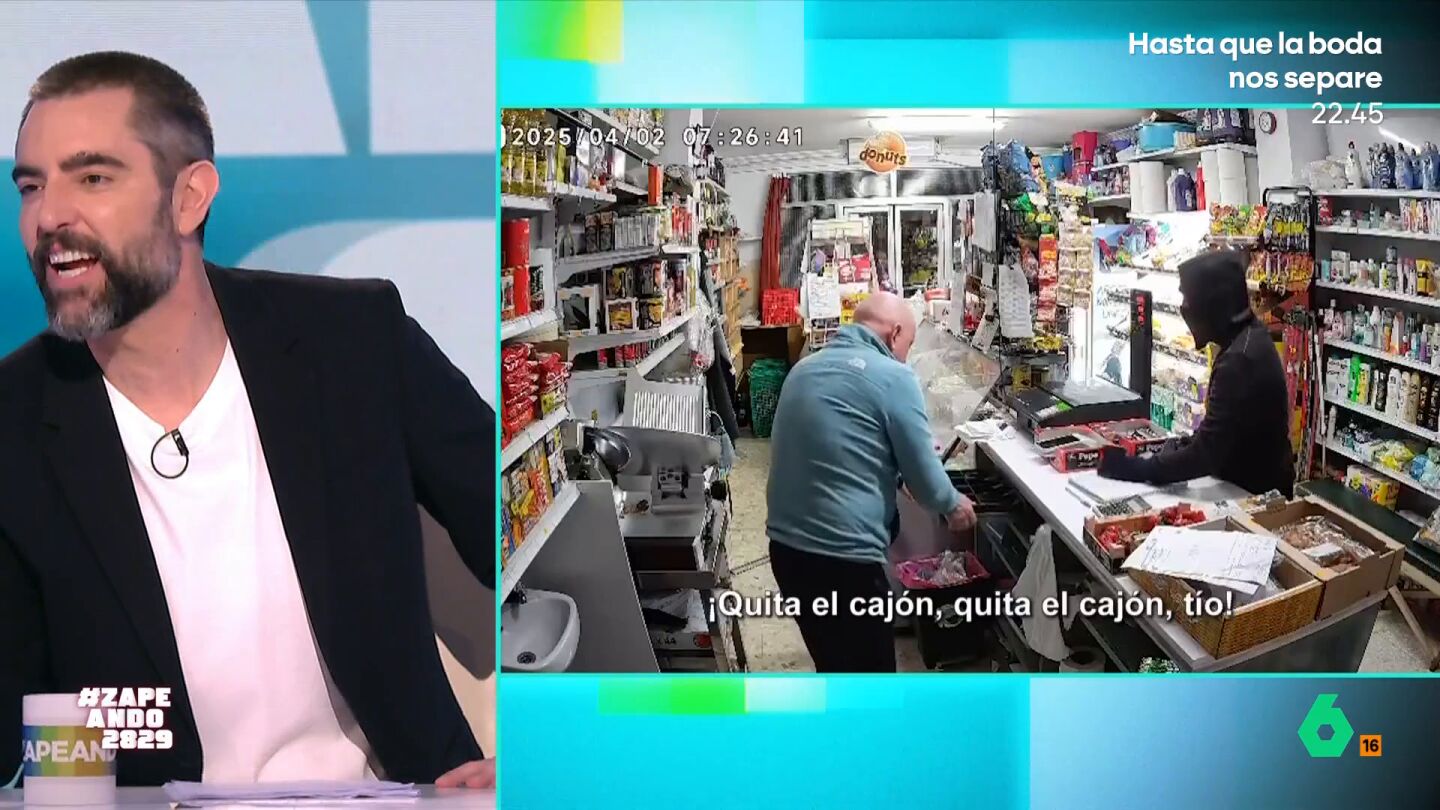 Dani Mateo reacciona en este v&iacute;deo tras ver c&oacute;mo el due&ntilde;o de una tienda frustra un atraco tras reconocer al ladr&oacute;n, a pesar de que va encapuchado y con pasamonta&ntilde;as. Adem&aacute;s, desvela por qu&eacute; le llaman 'El Gamba': "No tiene cabeza".
