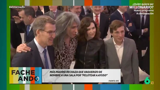 'Show Me the Dani', sobre el homenaje del PP a Mario Vaquerizo: "Si le dan una sala de ensayo, lo mismo es que le hace falta ensayar" José Miguel de Monzón, el alter ego 'ultra' de Wyoming, 'Show Me the Dani' y la 'señora bien' comentan en este vídeo el homenaje del PP a Mario Vaquerizo, según Más Madrid, por hacer la 'pelota' a Ayuso.