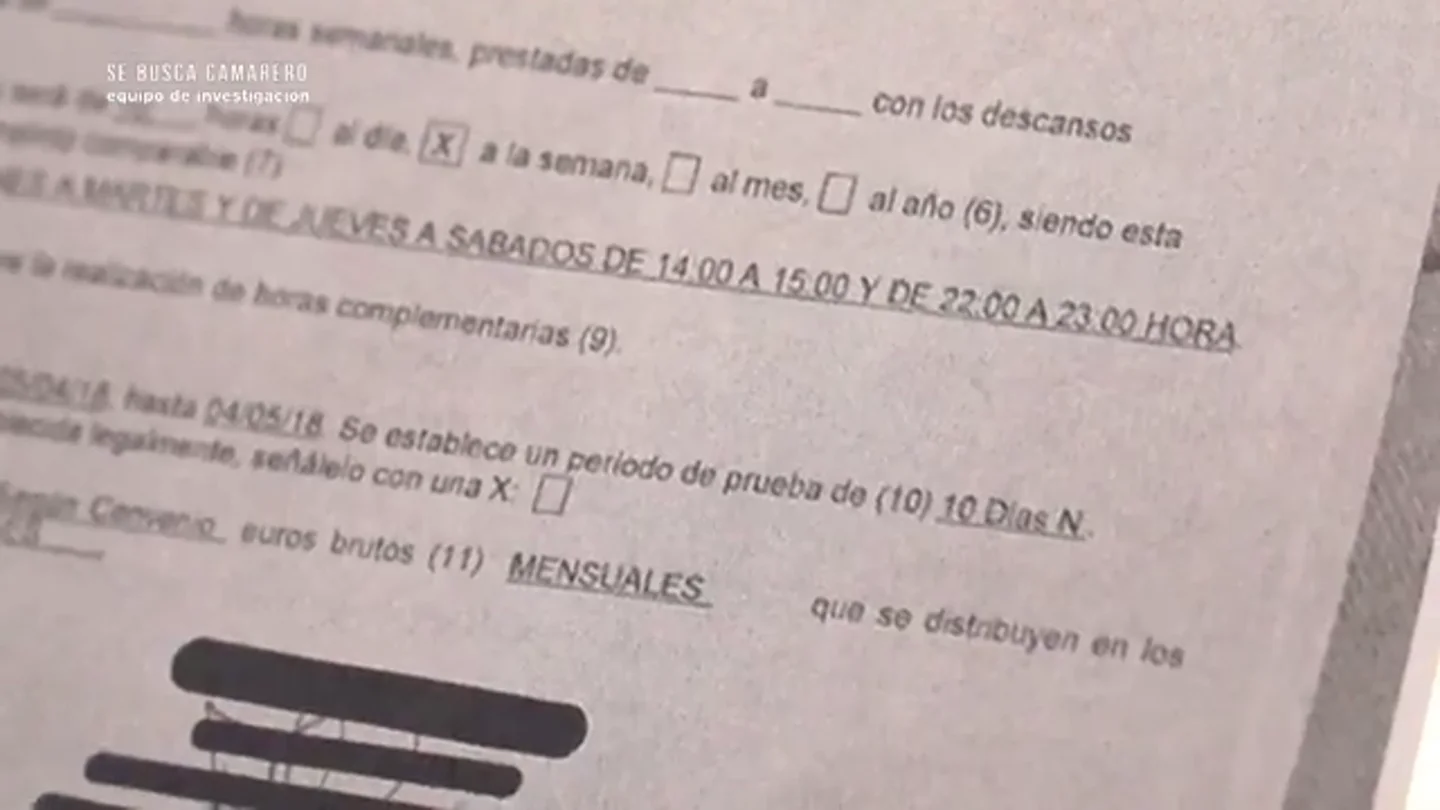 Cotizó 15 días en 9 meses: "Es una práctica habitual en hostelería, si quieres comer, tienes que pasar por el aro" Cotizó 15 días en 9 meses: "Es una práctica habitual en hostelería, si quieres comer, tienes que pasar por el aro"