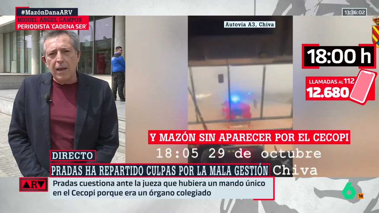 Miguel Ángel Campos califica de "cúmulo de despropósitos" la declaración de Pradas: "No asume ninguna responsabilidad" Miguel Ángel Campos califica de "cúmulo de despropósitos" la declaración de Pradas: "No asume ninguna responsabilidad"