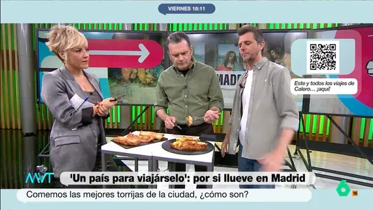 Iñaki López no se resiste a las torrijas de crema tostada: "Le va a poner Trump un 500% de arancel" Luis Calero ha visitado la pastelería madrileña La Mallorquina donde su pastelero, Alberto Bartolomé, le ha mostrado cómo prepararan torrijas. Además de la versión tradicional de este dulce también han preparado una cubierta de crema pastelera.