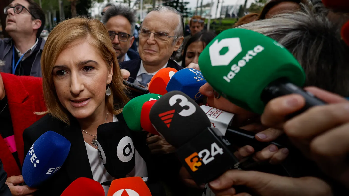 Salomé Pradas, a su llegada a la Ciudad de la Justicia de Valencia, este viernes. Salomé Pradas, a su llegada a la Ciudad de la Justicia de Valencia, este viernes.