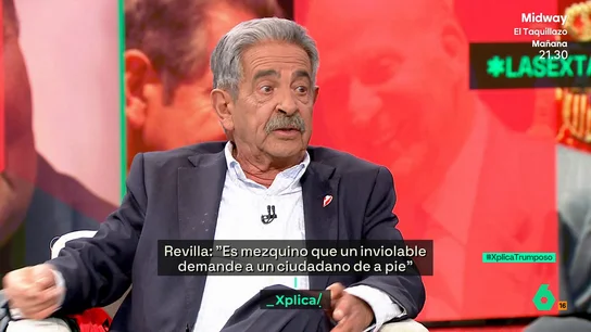 Miguel Ángel Revilla, en laSexta Xplica Miguel Ángel Revilla, en laSexta Xplica