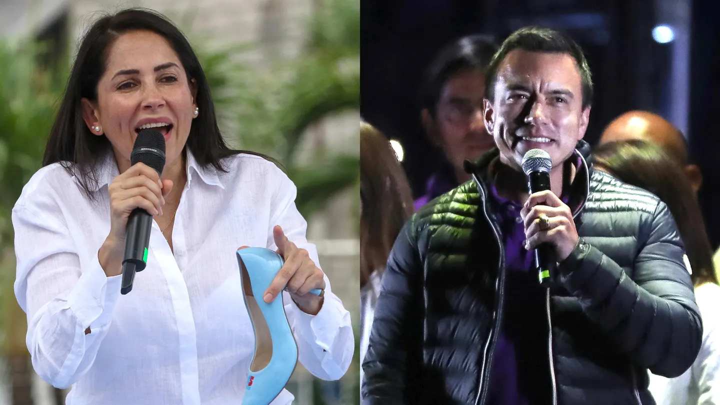 Luisa González y Daniel Noboa Luisa González y Daniel Noboa