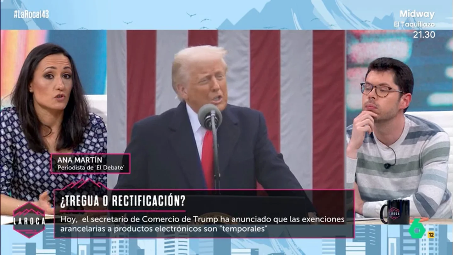 Ana Martín critica la poca seriedad de Trump: "Me creo igual un anuncio de que pone un 200% de aranceles, como uno de 0%" Ana Martín critica la poca seriedad de Trump: "Me creo igual un anuncio de que pone un 200% de aranceles, como uno de 0%"