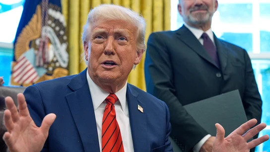El presidente de Estados Unidos (EEUU), Donad Trump, este jueves en el Despacho Oval. El presidente de Estados Unidos (EEUU), Donad Trump, este jueves en el Despacho Oval.