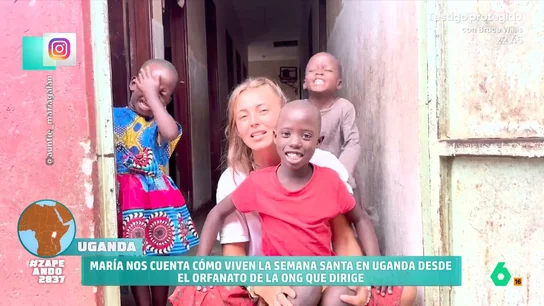 "Es un momento de unión y de estar todos juntos": María Galán explica cómo se vive la Semana Santa en Uganda Zapeando se traslada, de manera virtual, hasta Uganda para conocer, de la mano de una espectadora, qué hacen durante estos días festivos en este país del África Oriental.