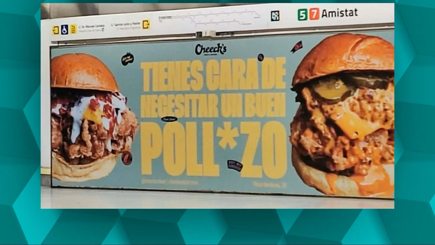 Imagen del polémico cartel publicitario en el Metro de Valencia Imagen del polémico cartel publicitario en el Metro de Valencia