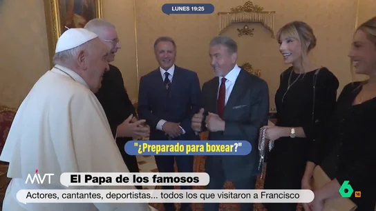 De Stallone a Antonio Banderas: las celebridades que se rindieron ante el carisma del papa Francisco De Stallone a Antonio Banderas: las celebridades que se rindieron ante el carisma del papa Francisco