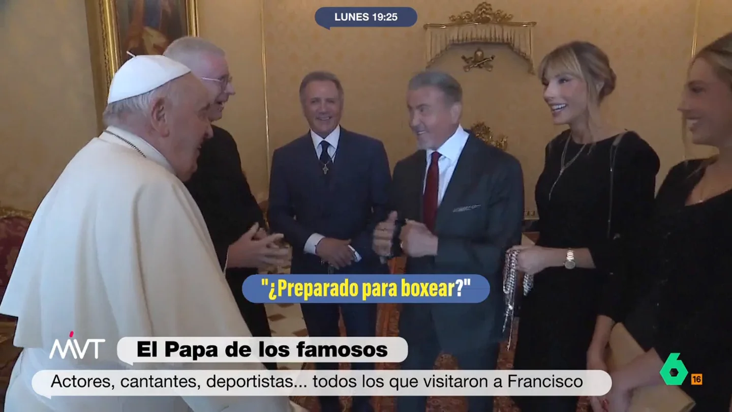 De Stallone a Antonio Banderas: las celebridades que se rindieron ante el carisma del papa Francisco De Stallone a Antonio Banderas: las celebridades que se rindieron ante el carisma del papa Francisco