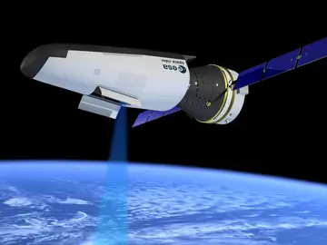 Representación artística del futuro laboratorio espacial Space Rider de la ESA Representación artística del futuro laboratorio espacial Space Rider de la ESA