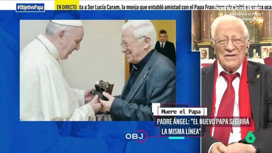 El padre Ángel, junto al papa Francisco El padre Ángel, junto al papa Francisco