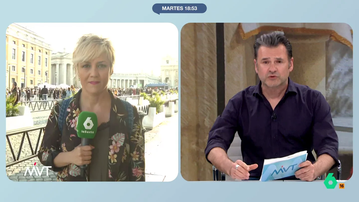 Iñaki López 'advierte' a Cristina Pardo que Francisco Cacho "ha colocado la posibilidad de un par de tormentas" en Roma El meteorólogo de laSexta ha anunciado que, hasta el próximo viernes, hay riesgo de tormenta en la ciudad italiana y ha sido el presentador de Más Vale Tarde el encargado de dar la 'noticia' a su compañera.