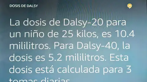 Así es la respuesta de dosis de Dalsy Así es la respuesta de dosis de Dalsy