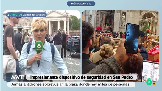 Cristina Pardo, sobre los selfies y las videollamadas delante del cadáver del papa: "Es chocante" Cristina Pardo valora desde el Vaticano las imágenes de decenas de personas haciéndose selfies y videollamadas con sus teléfonos móviles frente a los restos del papa Francisco: "Es el mundo que nos ha tocado vivir".
