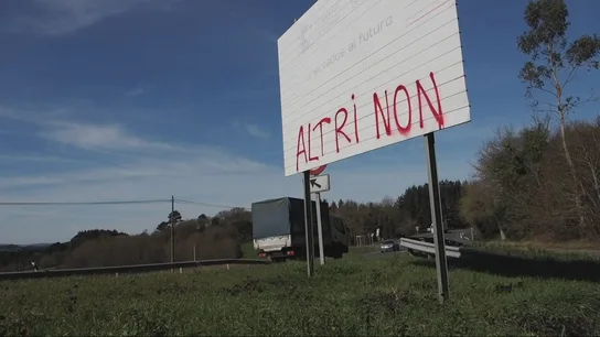 'Altri non', el lema de la sociedad gallega contra la macrocelulosa. 'Altri non', el lema de la sociedad gallega contra la macrocelulosa.