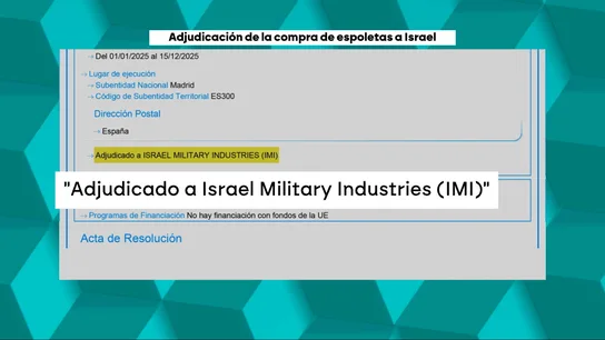 Adjudicación del Gobierno de España para la compra de espoletas a Israel. Adjudicación del Gobierno de España para la compra de espoletas a Israel.