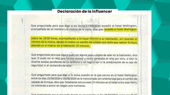Las pruebas que incriminan a la influencer en el robo de 400 mil euros en el hotel Wellington Las pruebas que incriminan a la influencer en el robo de 400 mil euros en el hotel Wellington
