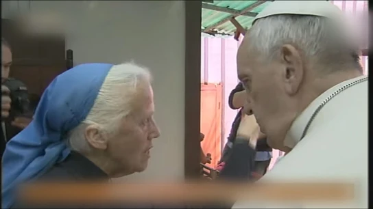 Sor Genevieve, con el papa Francisco Sor Genevieve, con el papa Francisco