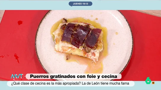 La receta perfecta de un Estrella Michelin junto a un nutricionista: puerros gratinados con cecina y foie El chef Carlos Maldonado y el nutricionista Pablo Ojeda se unen en la cocina para preparar la receta perfecta: fácil, rápida, deliciosa y saludable. No te pierdas el vídeo de la receta en Más Vale Tarde.