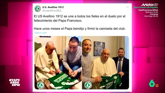 Dani Mateo, al 'descubrir' la mano negra detrás de la muerte del papa: "Están a dos papas de entrar en Champions" El equipo italiano cuenta con una macabra sincronía: cada vez que ascienden fallece un papa. Esta coincidencia ya ha ocurrido hasta en cuatro ocasiones anteriormente al fallecimiento del papa Francisco.