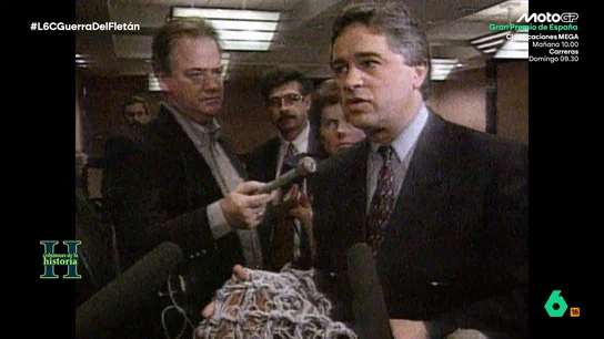 Las mentiras de Brian Tobin, el ministro de Pesca canadiense que provocó la 'guerra del fletán' para tapar la crisis del bacalao El armador y el jefe de máquinas del 'Estai' analizan la figura de Brian Tobin, el ministro de Pesca canadiense que inició una "campaña de marketing sin fundamento" para desprestigiar al pesquero e iniciar una guerra con España.