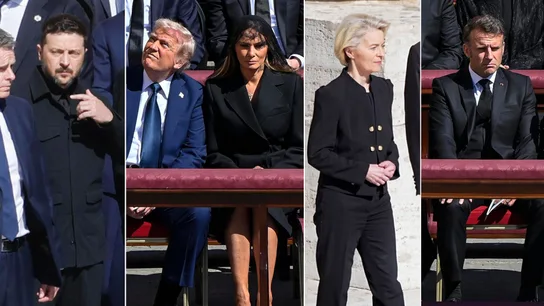 Zelenski, Trump y Melania, Von der Leyen y Macron en el funeral del papa Francisco Zelenski, Trump y Melania, Von der Leyen y Macron en el funeral del papa Francisco
