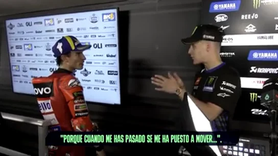 La llamativa conversación entre Márquez y Quartararo tras la 'sprint' de Jerez: "No te he tocado..." La llamativa conversación entre Márquez y Quartararo tras la 'sprint' de Jerez: "No te he tocado..."