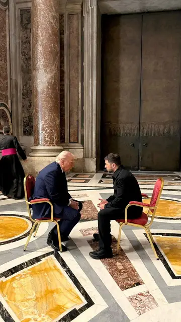 Trump y Zelenski reunidos antes del funeral del papa Francisco Trump y Zelenski reunidos antes del funeral del papa Francisco