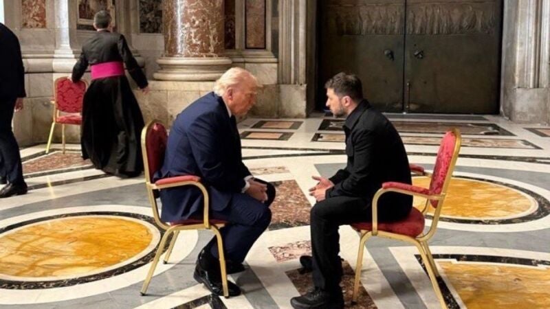 Donald Trump y Volodímir Zelenski