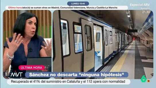 Beatriz de Vicente, sobre las reclamaciones por el apagón: "Hay que saber qué titulo le van a poner de cara a quién paga" La abogada plantea que en función de la denominación que adquiera el apagón, a nivel gubernamental, los seguros pueden indica que no cubren las roturas de electrodomésticos o la pérdida de comida.