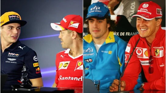 Verstappen, Vettel, Alonso y Schumacher Verstappen, Vettel, Alonso y Schumacher