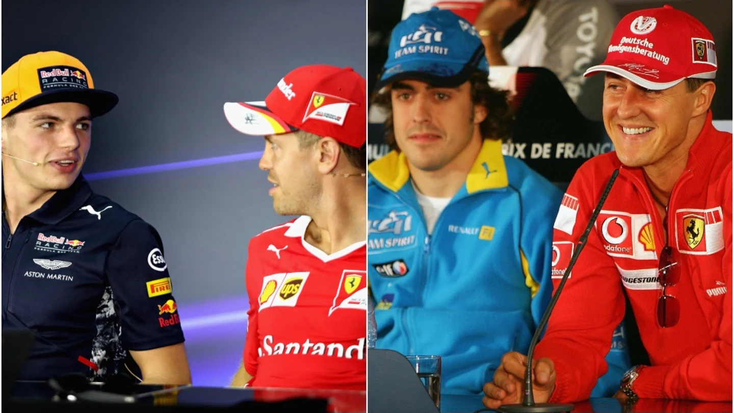 Verstappen, Vettel, Alonso y Schumacher Verstappen, Vettel, Alonso y Schumacher