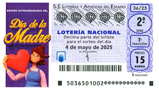 Cupón de la Lotería Nacional del Día de la Madre Cupón de la Lotería Nacional del Día de la Madre