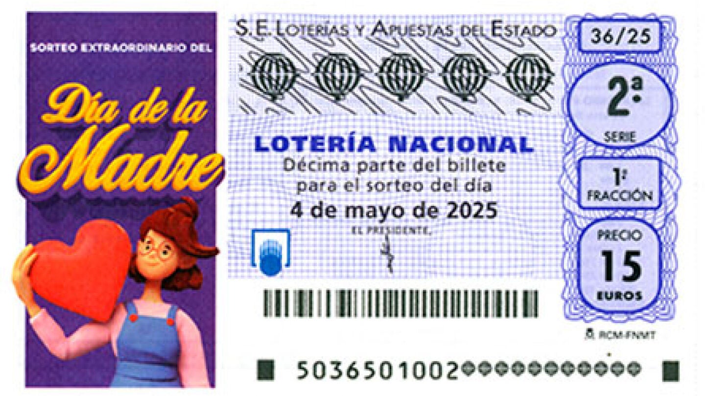 Cupón de la Lotería Nacional del Día de la Madre