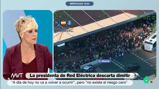 Cristina Pardo: "Me llama la atención que se vaya la luz en todo el país y no dimita nadie" Cristina Pardo: "Me llama la atención que se vaya la luz en todo el país y no dimita nadie"