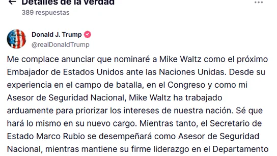 Trump anuncia nuevo embajador ante la ONU Trump anuncia nuevo embajador ante la ONU