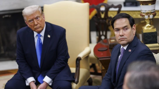 Donald Trump y Marco Rubio. Donald Trump y Marco Rubio.