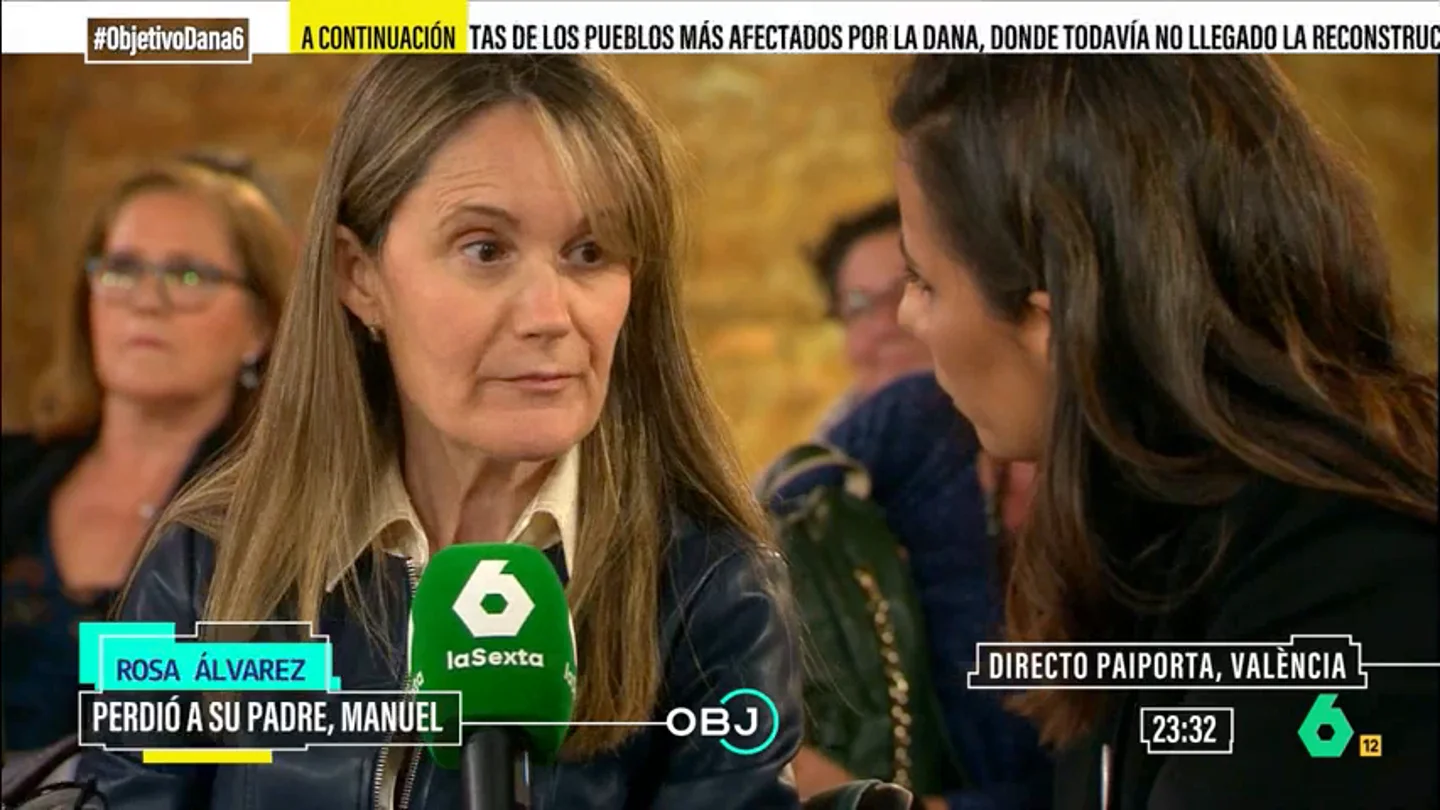 Rosa, tras perder a su padre en la DANA: "Para mí hacer justicia es que por cada vida hubiera unos años de condena para Mazón y su consellera" Rosa, tras perder a su padre en la DANA: "Para mí hacer justicia es que por cada vida hubiera unos años de condena para Mazón y su consellera"