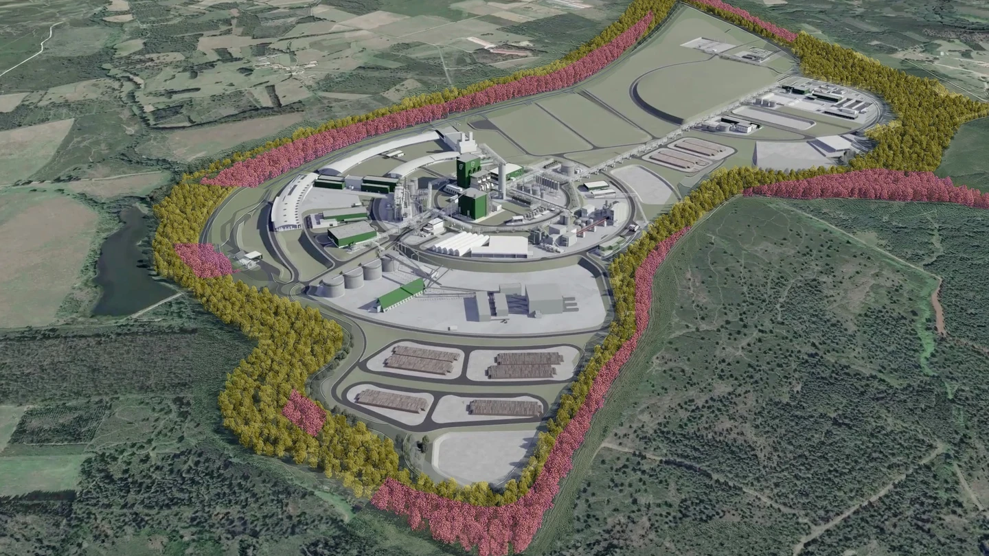 Imagen del proyecto 'Gama', que planea Altri para Palas de Rei (Lugo) Imagen del proyecto 'Gama', que planea Altri para Palas de Rei (Lugo)